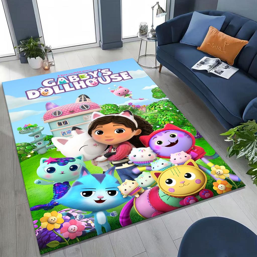 27 Style Cartoon Gabbys Dollhouse Girl Gift Rug for Bedroom Living Room Sofa Home Doormat Decor, Large Kids Non-slip Floor Mat