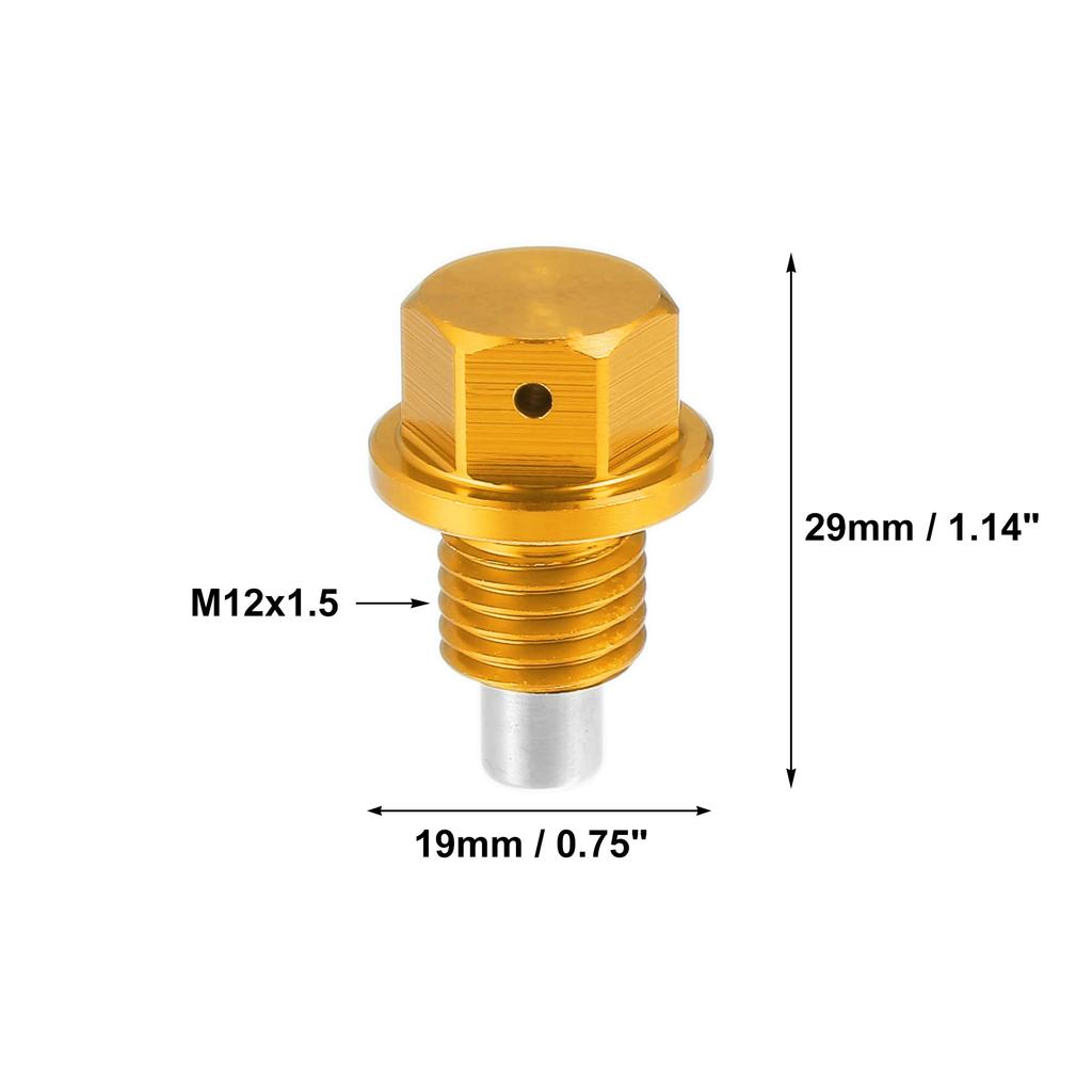 X AUTOHAUX Oil Drain Plug Magnetic Aluminum Sump Drain Nut