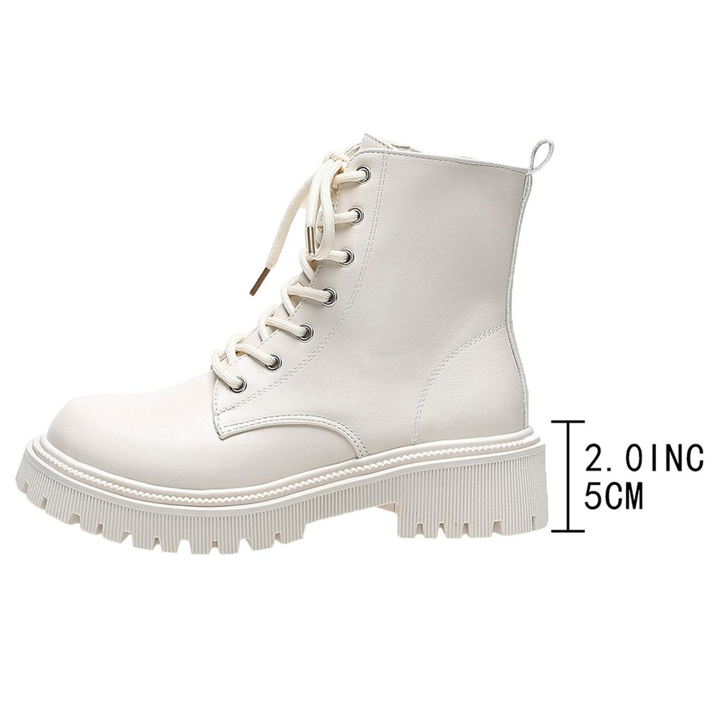 Short Booted Women's 2026 Autumn/Winter New Soft Leather Retro British Style Casual Matcake Thick Sole Boots Leather Boots