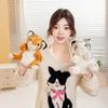 Cute Simulation Little Tiger Hand Puppet Plush Toy Doll Siberian Tiger Ventriloquist Doll Children Soothing Doll