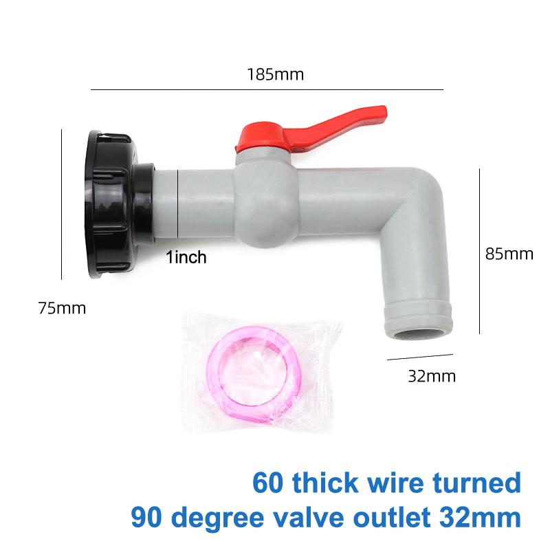 Ibc Tank Adapter Valve Fittings S60*6 Coarse Thread To 1/2 3/4 1" Water Tank Connectors Garden Hose Faucet Accessories