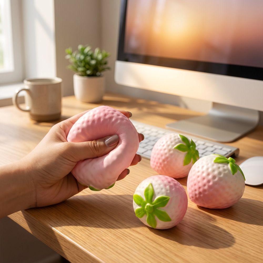 Slow Rising Strawberry Squeeze Toy Soft Stretchy Sensory Squeeze Toy For Kids