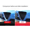 For Alfa Romeo Giulia 2016-2019 Car Front Bumper Air Grilles V Shape Frame Decoration Trim Cover Sticker Accessories