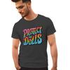 Protect The Dolls Print Tshirts For Men Summer Fashion Casual Tee Shirts Short Sleeve Round Collar Men Tops Streetwear Tops
