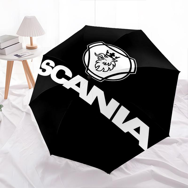 1pc Scania Automatic Open Close Umbrella Windproof Canopy, Automatic Open Close Button10169