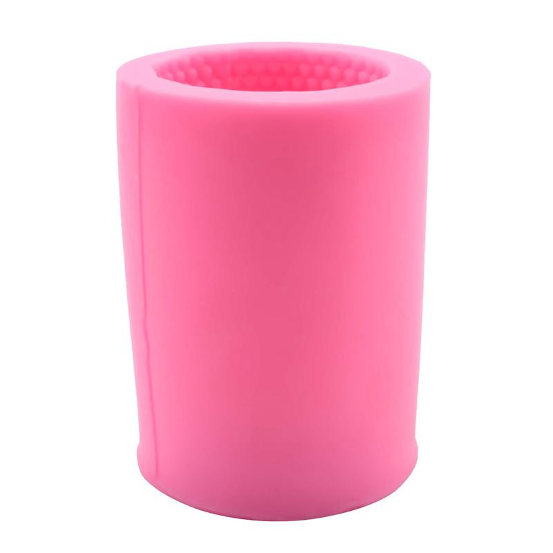 

Cylinder Bee Honeycomb Candle Mold, Beehive Silicone Molds For Making Beeswax Candles Soaps розовый