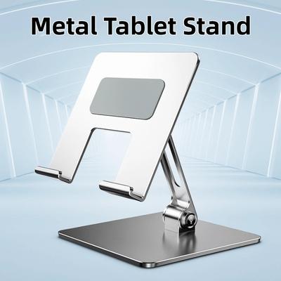 Tragbarer verstellbarer Tablet-Ständer Mehrwinkel-faltbarer Tablet-Halter Metall Anti-Rutsch-Tablet-Handy-Halter Schreibtisch-Halter