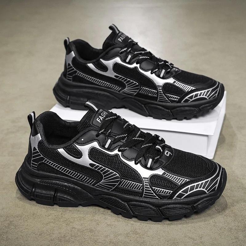 Neue Sneaker Herren Trends Plateau Schuhe Leichte Outdoor Sportschuhe für Herren Atmungsaktive Laufschuhe Herren Schnürung Freizeitschuh