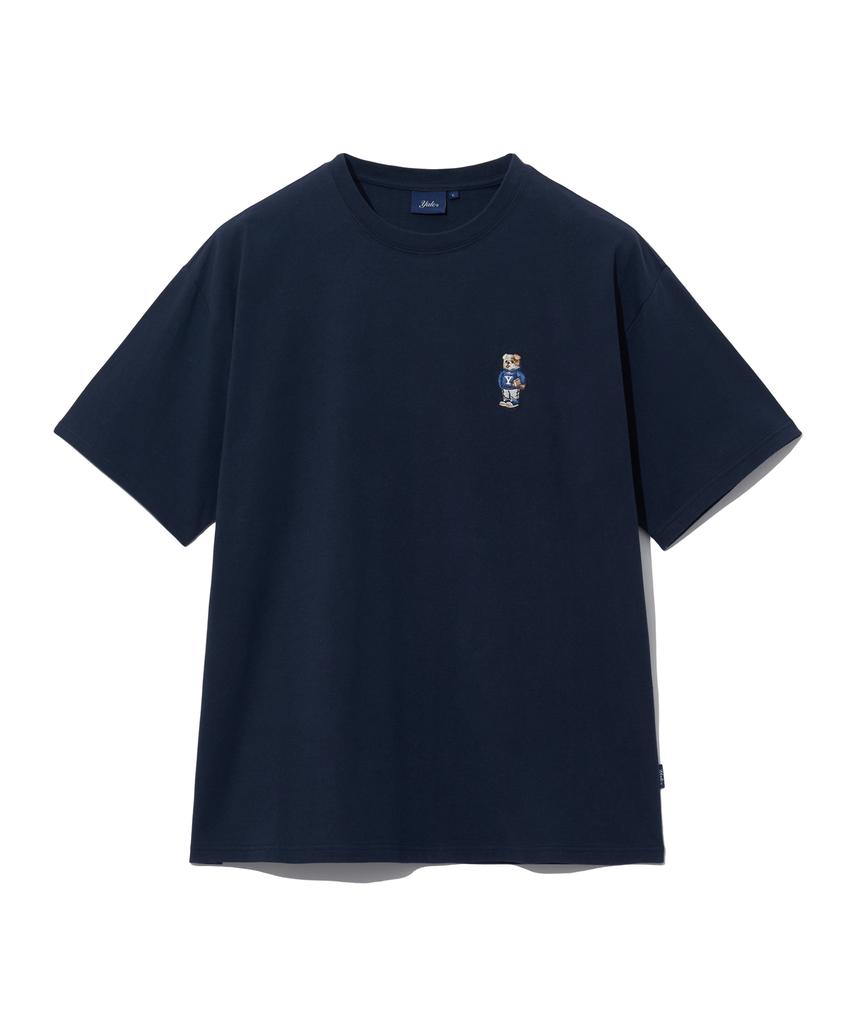 YALE [2Pack] Embroidered Dan Short Sleeve T-Shirt White/Navy