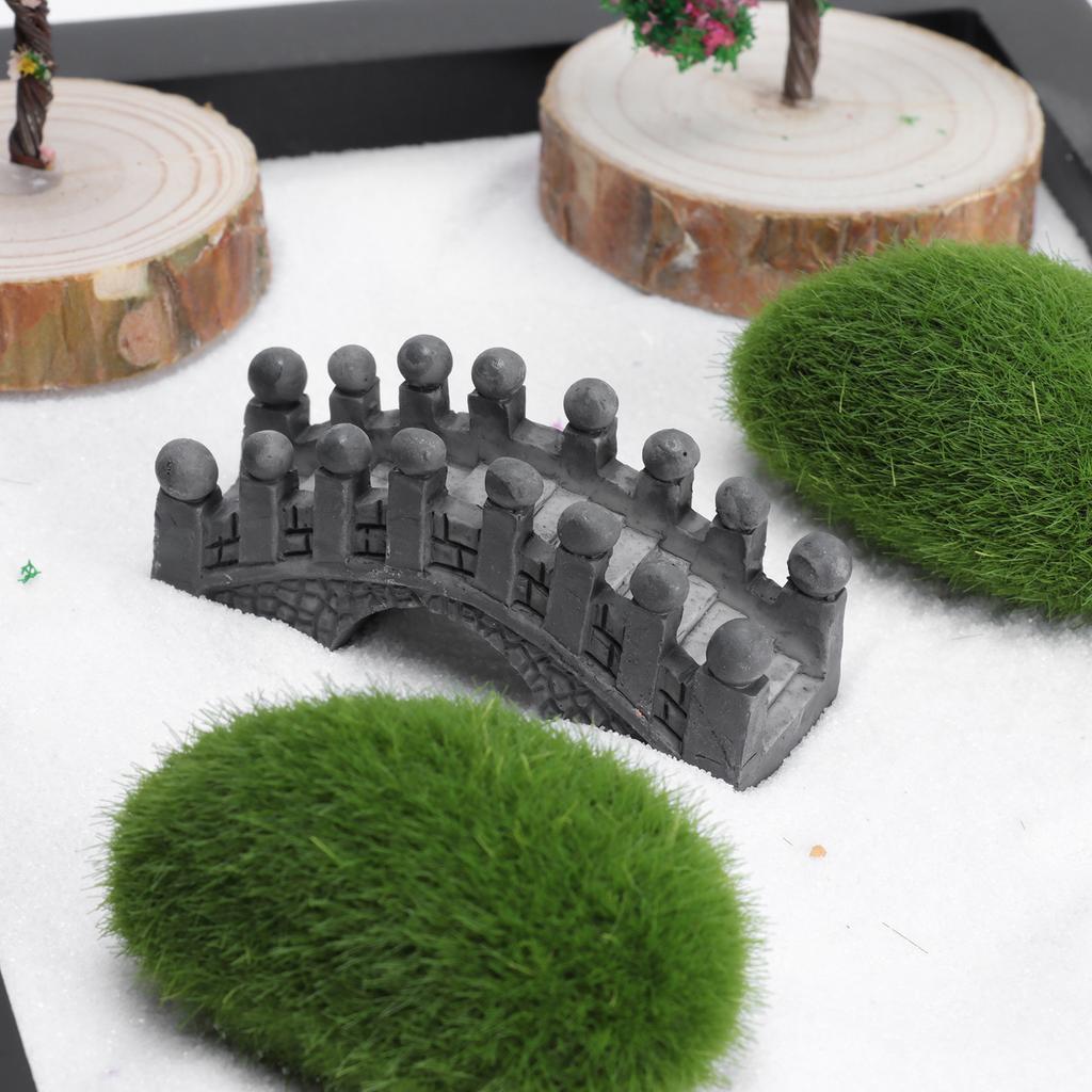 Zen Garden Sand Table Buddha Statue Sandbox Japanese Style Desktop Tray Craft Decoration
