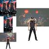 Halloween Stage Costume For Men With Pure Color Design For Theatrical Performance