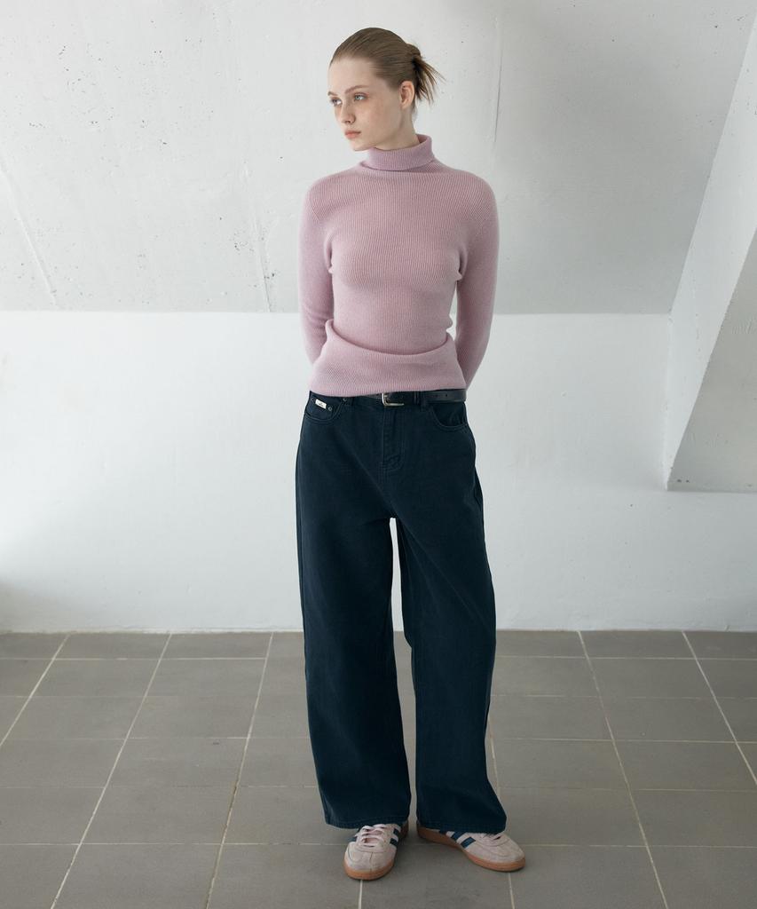 AHWE Wool Turtleneck Pull-Over_Baby Pink