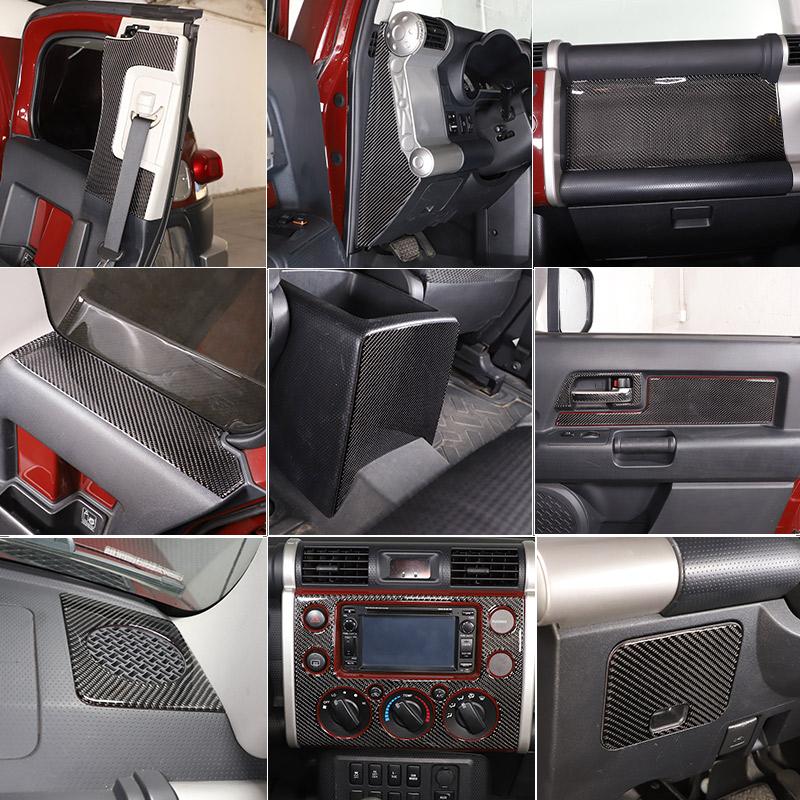 Soft Carbon Fiber For Toyota FJ Cruiser 2007-2025 Car Center Control Interior Sticker Car Modification Accessories
