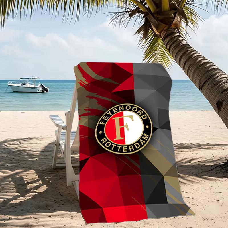 Beach Towel with Feyenoord Rotterdam logo Pattern - soft,absorbent,machine washable Lightweight&Modern,swimming,Travel Essentials