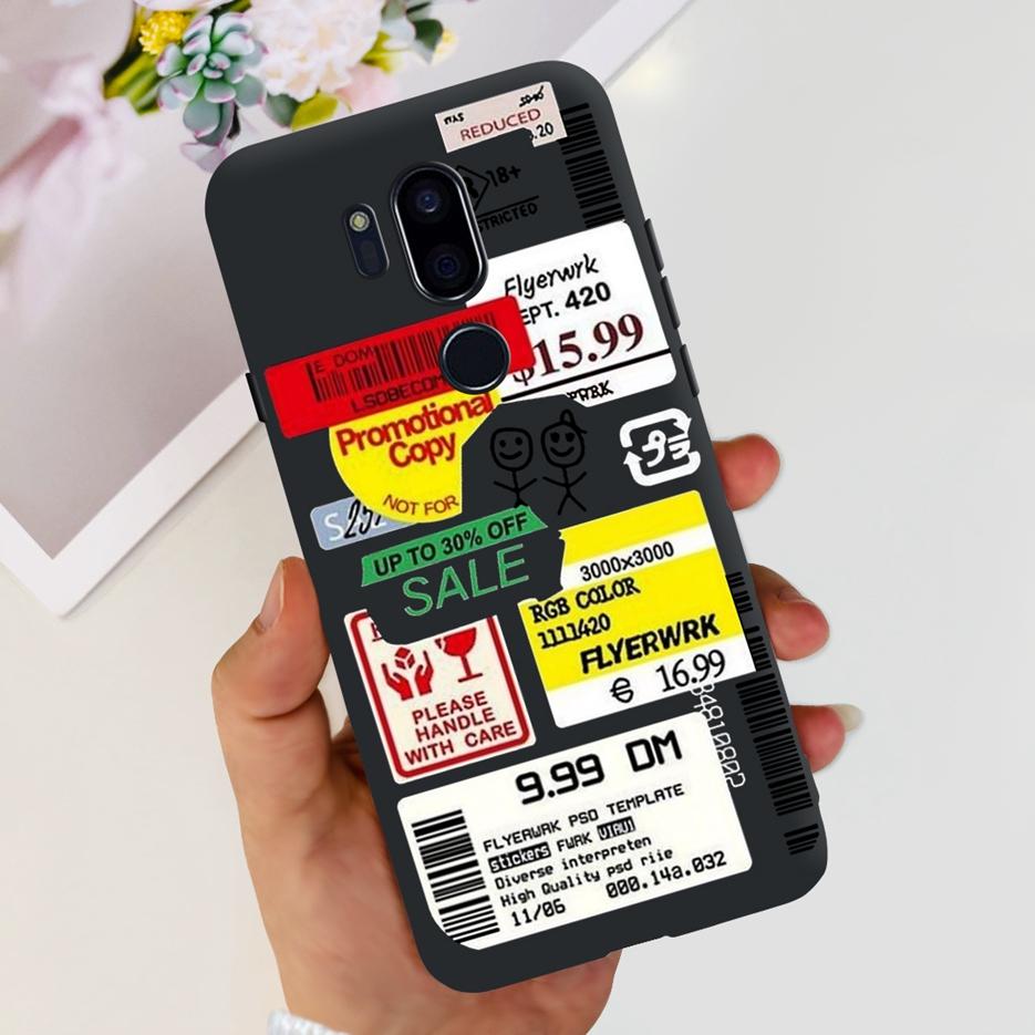 Para LG G7 thinQ Funda G710EM LM-G710 G710 Cubierta Pintada de Lujo Fundas de Teléfono de Silicona Suave Para LG G7 ThinQ Cubiertas Traseras 6.1'' Parachoques