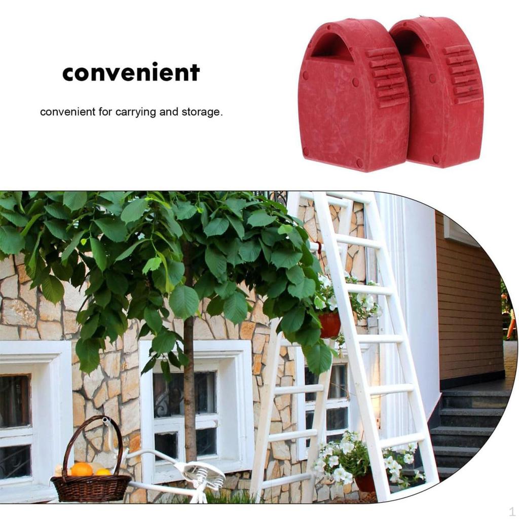 2x Extension Ladder Covers Rubber Portable Accessories Protector Boots for Gym Schools