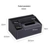 RYZH Leather Desk Organizer with Tissue Box and Pen Holder