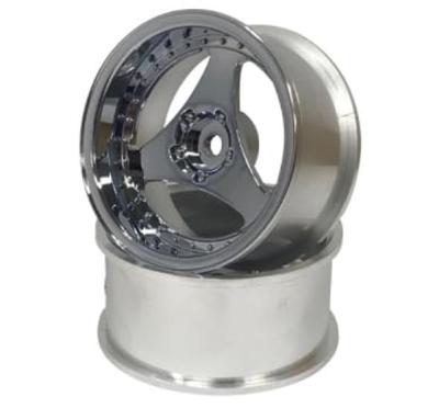 [MIKUNI] YOKOHAMA ADVAN Oni Wheels, Chrome Silver, Pack of 2 (offset3DW-923CS)