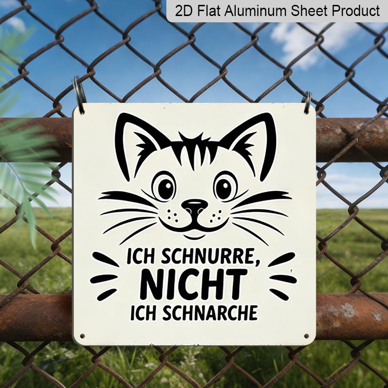 

2D Flat - 1pc, Retro Metal Sign, Decorative Plaque and Ornament, Featuring A Humorous Cat Slogan Theme, Fun Style, Suitable for Bedroom, Study, Café 20*20cm