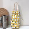 Portable Canvas Insulator Sleeve Bag Case Thermos Pouch Cartoon Pictures Closing Drawstring Storage Bag Vacuum Cup Set