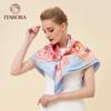 ITARORA 100% Mulberry Silk Hydrangea Square Scarf