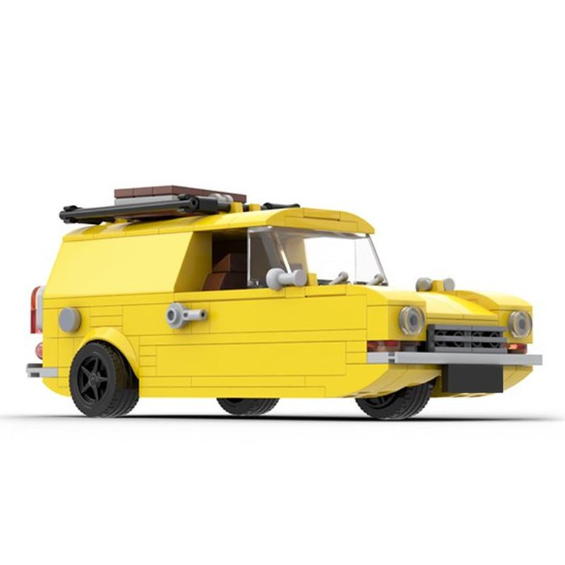 Buildmoc 1981 Classic TV A Only Fools and Horses Yellow Travel Car Stunt Vehicle 278PCS Building Blocks Toy For Children Gift