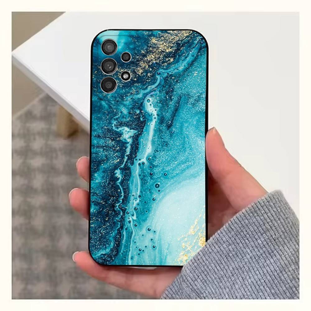 Marble Grain Phone Case For Samsung S9,S10,S20,S10,S21,S25,S24,S23,Ultra,FE,Plus,Lite,Soft Silicone Black Cover