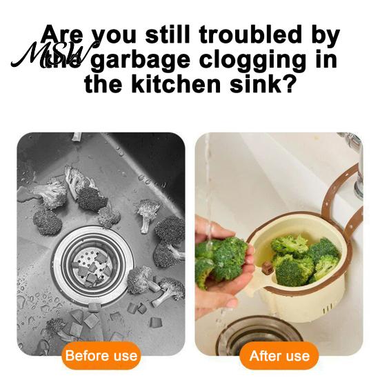 Kitchen Sink Cleaning Accessory Strainer Basket, Automatic Dumping Design, Hanging Easy Clean Gadget Faucet Food Catcher, for And Drainage Waste Trap