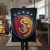 Galatasaray Printed Flannel Blanket, soft throw for bedroom sofa, washable, fan merchandise, great gift.