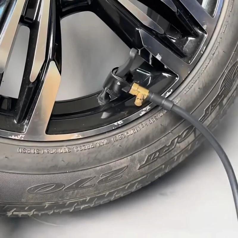 Universal Brass Portable Inflatable Pump Car Tire Air Chuck Inflator Pump Valve Connector Clip-on Adapter Car Tyre Wheel Valve