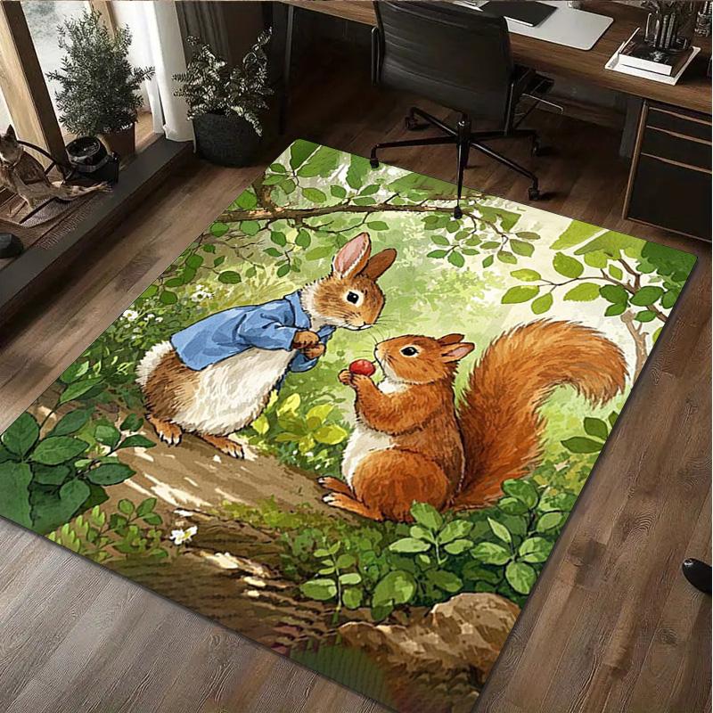 Rabbit Rug Home carpet Office Decorative Carpet For Living Room Bedroom Door Mat Floor Carpet Computer Chair Area Rug
