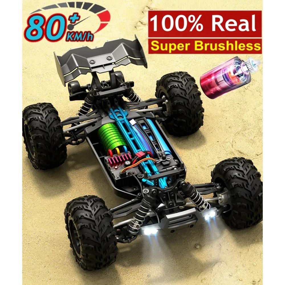 4WD 1:16 80KM/H Super Brushless 50KM/H Brushed RC Car 4x4 Off Road Remote Control High Speed Drift Racing Truck Buggy Toy Gift