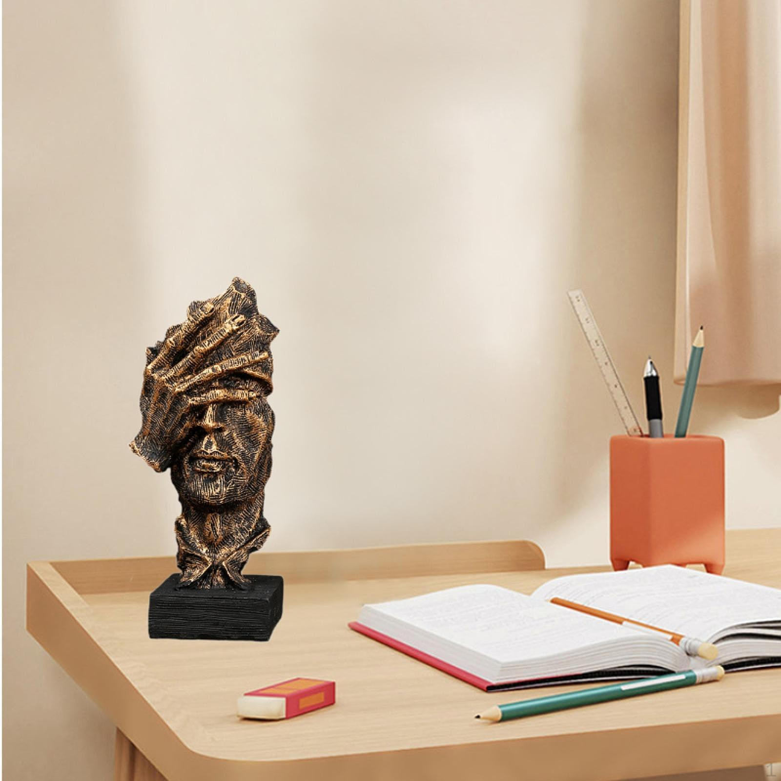 

Contemporary Face Sculpture for Home Decor Gold