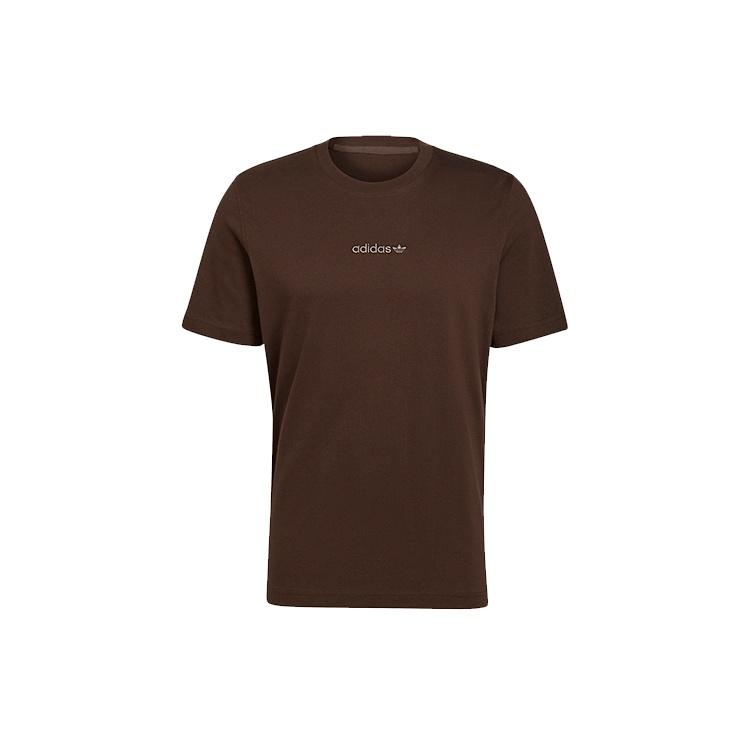 adidas originals Printing Logo Sports Short Sleeve Brown Men s HP0442 XL