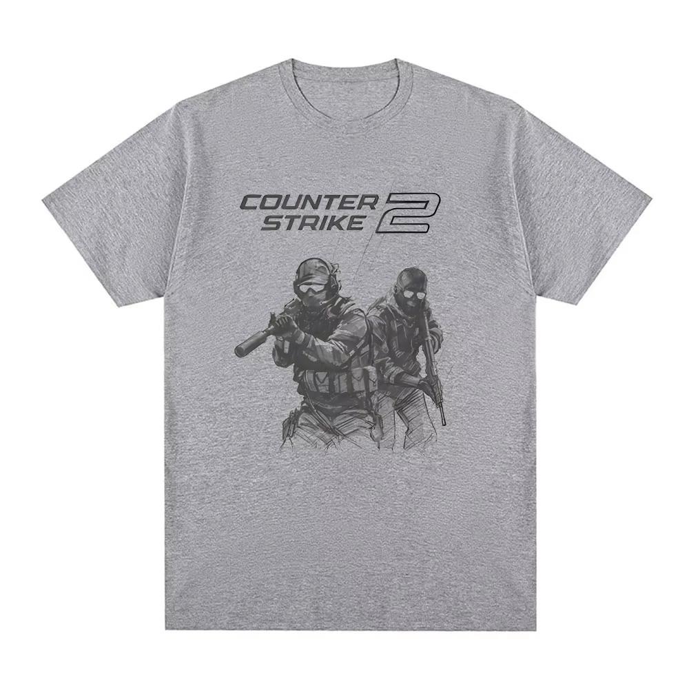 CounterStrike 2 New Style Soldiers Tee Tactical Gaming TShirt Unisex Pure Cotton Tees Fashion Roupas Femininas Anime Clothing