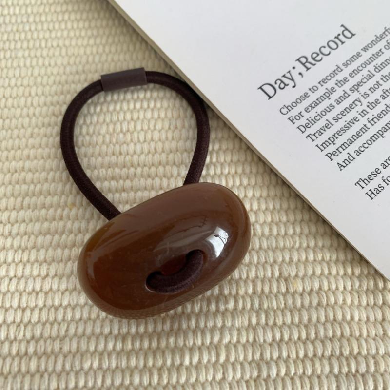 Fashion Hair Ties Women High Elasticity Hair Rubber Band Elegant Solid Color Resin Hair Ties Girls Hair Accessories  New