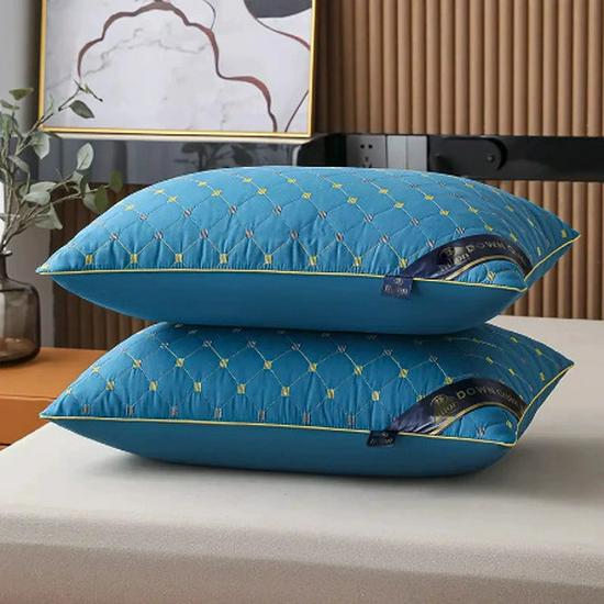 Neck Support Pillow with Non-Collapsing Core & Cover, 48x74cm, Ideal for Home, Hotel or Dorm Use