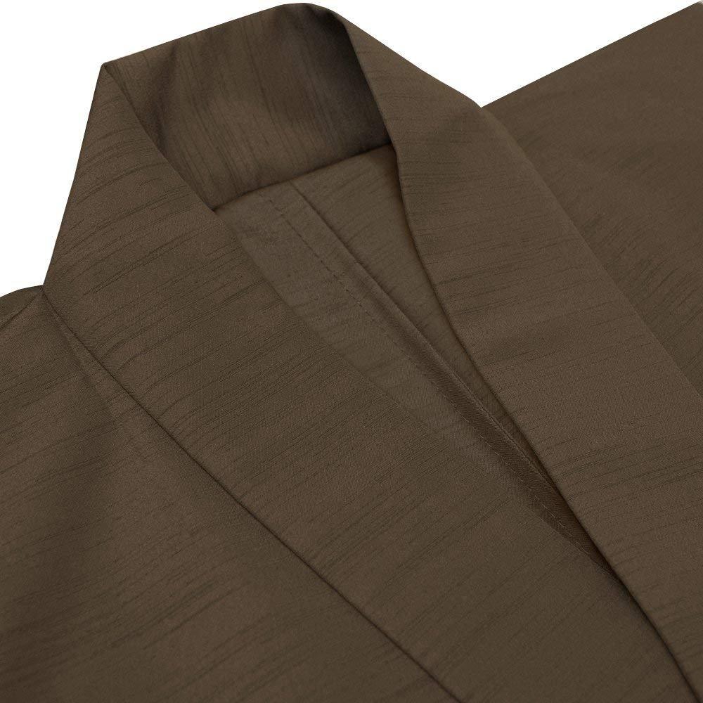 Single Plain Pongee [Kyouetsu] Kimono, Washable, Clothes, Fabric, Men's (LL, Chestnut)