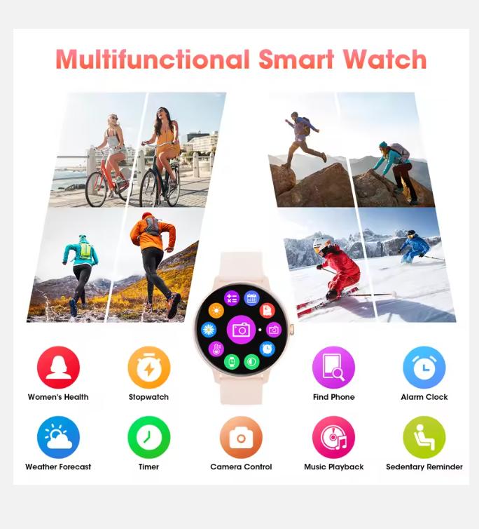 Karchilor 2025Women'S Smartwatch Bluetooth Call 1.39 Touch Screen Smart Watches for Men Health MonitoringIp67Waterproof Fitness