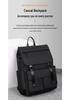 Unisex Large Capacity Business Commuting Backpack - Korean Style Leather Laptop Bag