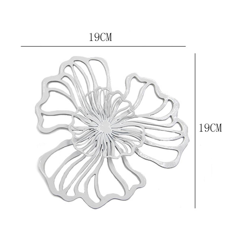 Wall Decoration Flower Metal Wall Art Decor Floral Wall Hanging Decor Wall Ornament for Living Room Kitchen Bathroom Hotel