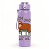 1PC Sloth Energy Loading Text 750ml Color Plastic Sports Water Bottle Leakproof Flip Straw Lid Suitable for Sports Office Home Use