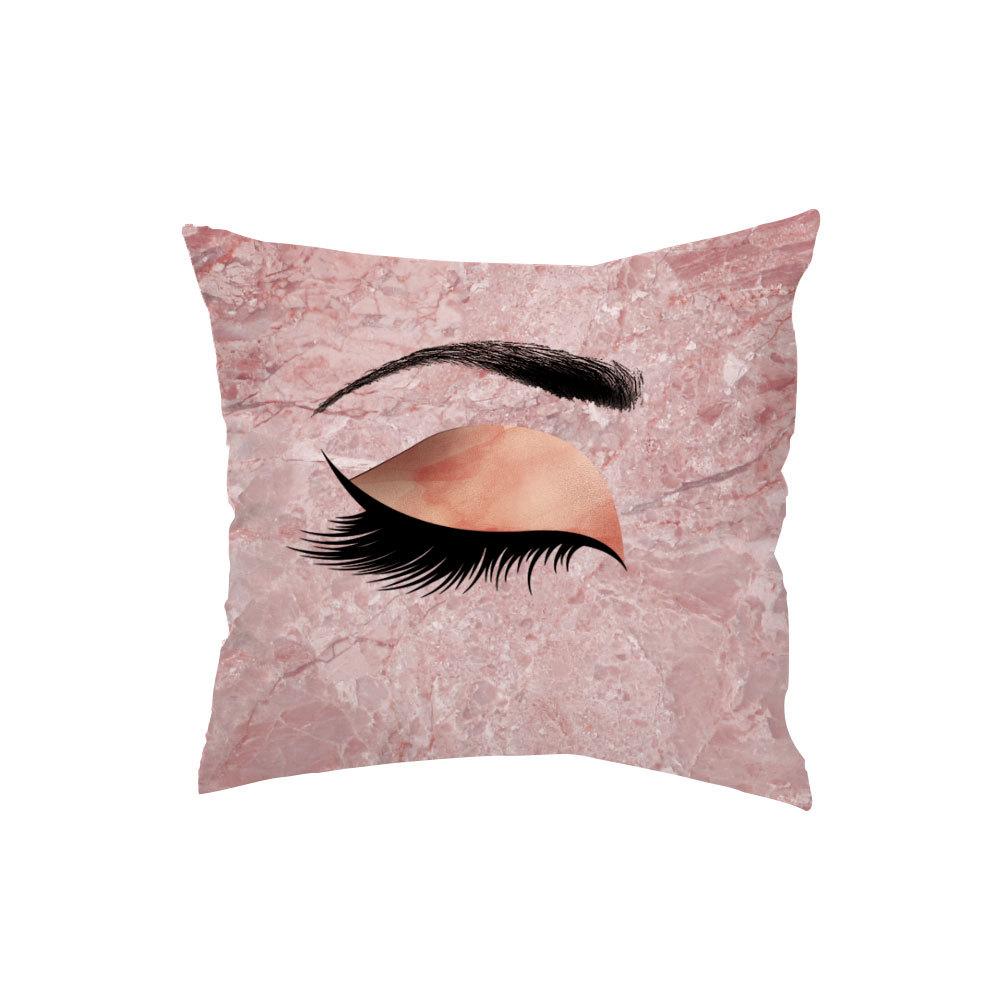 Marble Bright Diamond Eyes Eyelash Pillow Case Sofa Cushion Manicure Decoration Pillow