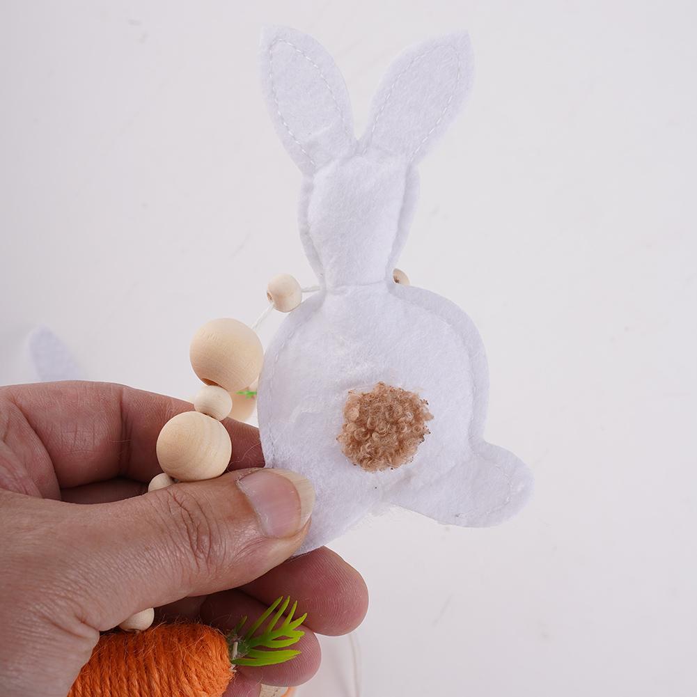 Easter Bunny Carrot Garland Decor, Spring Pastel Home Party Decoration, Hanging Ornament for Easter Egg Hunt Garden Party