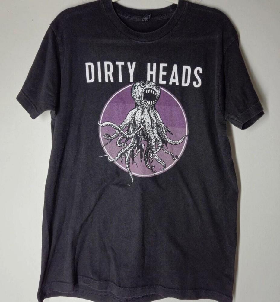 

VTG 90s Dirty Heads Band Short Sleeve Black All Size Shirt 3XL