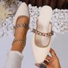 Fashion 2024 New Baotou Slippers for Women in Summer, Wearing Oversized Shoes and Wearing Pointed Comfortable Mesh Sandals for Women
