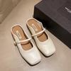 French Bag Head Half Slippers Women's Spring Wear 2025 New Flat-bottomed Fashion with Skirt Muller Lazy Sandals Single Shoes