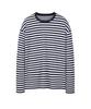 IL CORSO Bold Reversible Striped Long Sleeve T-Shirt Navy