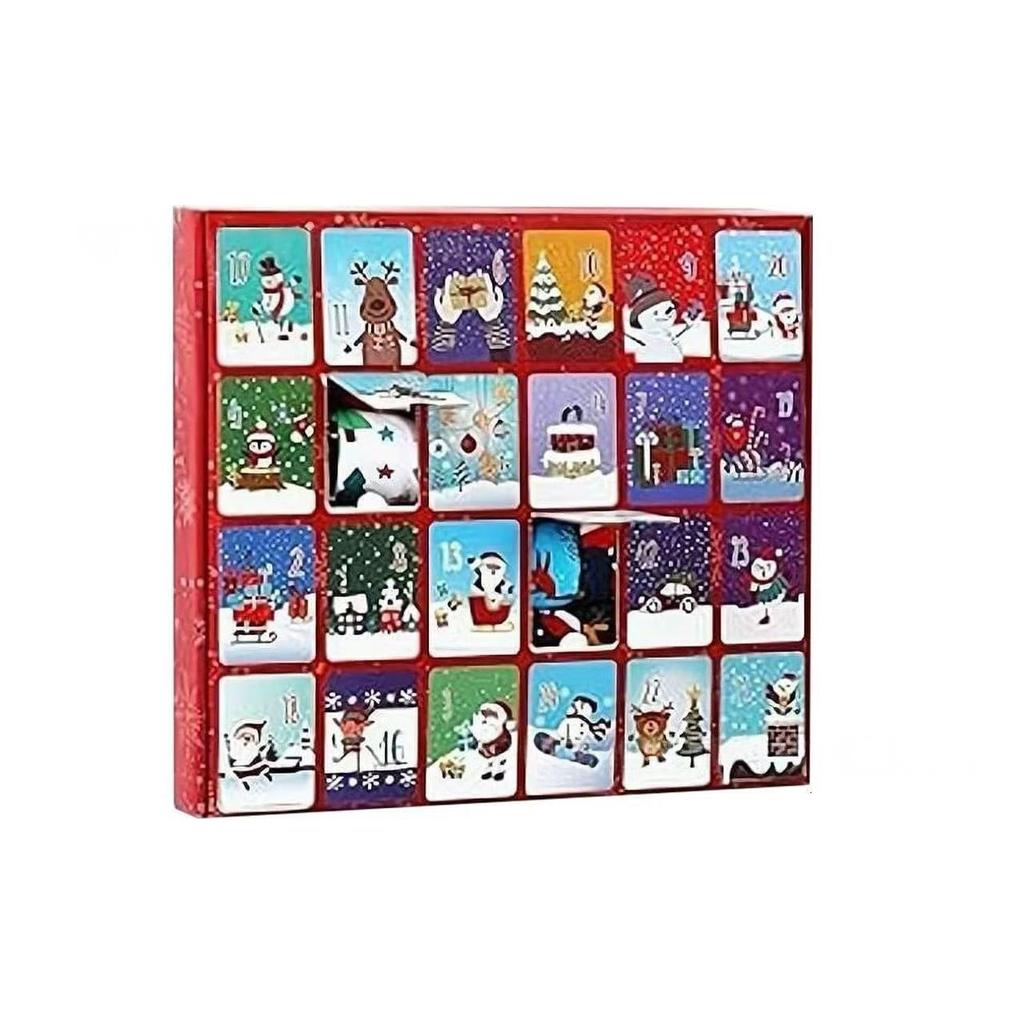 Autumn/Winter Mid-Calf Socks Halloween Countdown & Christmas Stocking Gift Box