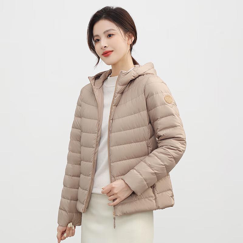 YAYA Women's Lightweight Hooded Down Jacket